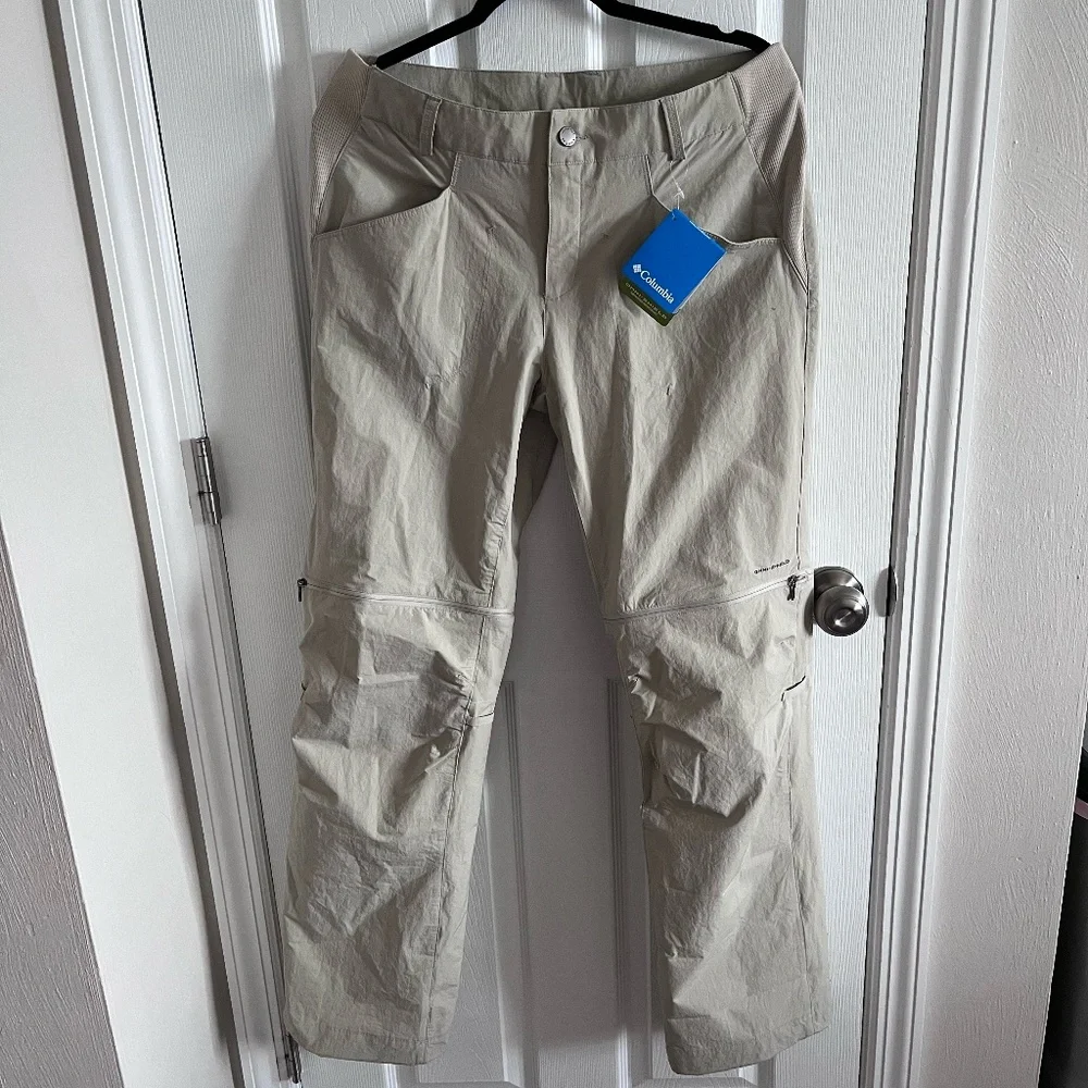 Columbia Women's Size 12 NWT Omni Shield Convertible Pants Beige - Picture 1 of 12